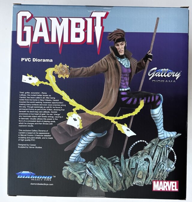 Back of Box DST Gambit Gallery X-Men PVC Figure