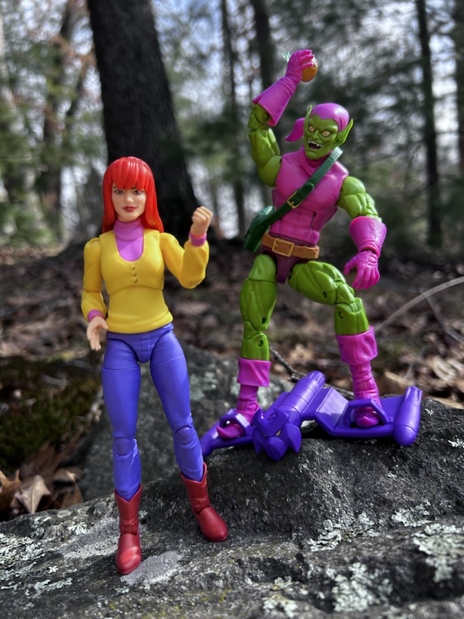 Review Marvel Legends Spider-Man Animated Mary Jane and Green Goblin Figures