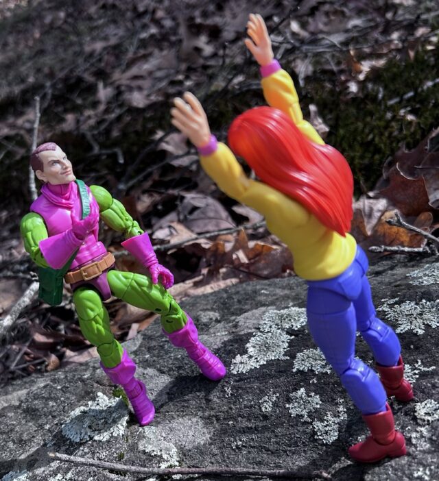 Hasbro Spider-Man Legends Mary Jane vs Green Goblin Figuras de ação em VHS animadas