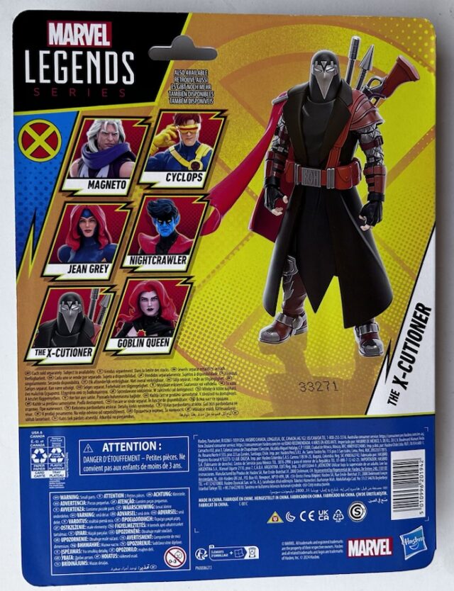 The X-Cutioner X-Men 97 Marvel Legends 6" Figure Card Back