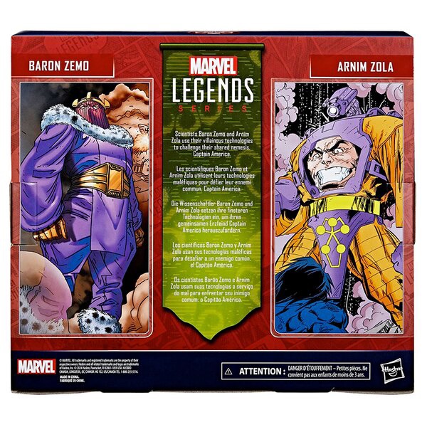 Box Back 2024 Marvel Legends Arnim Zola & Baron Zemo