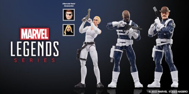 Hasbro 2024 Marvel Legends SHIELD Figuras 3-Pack com cabeças alternativas