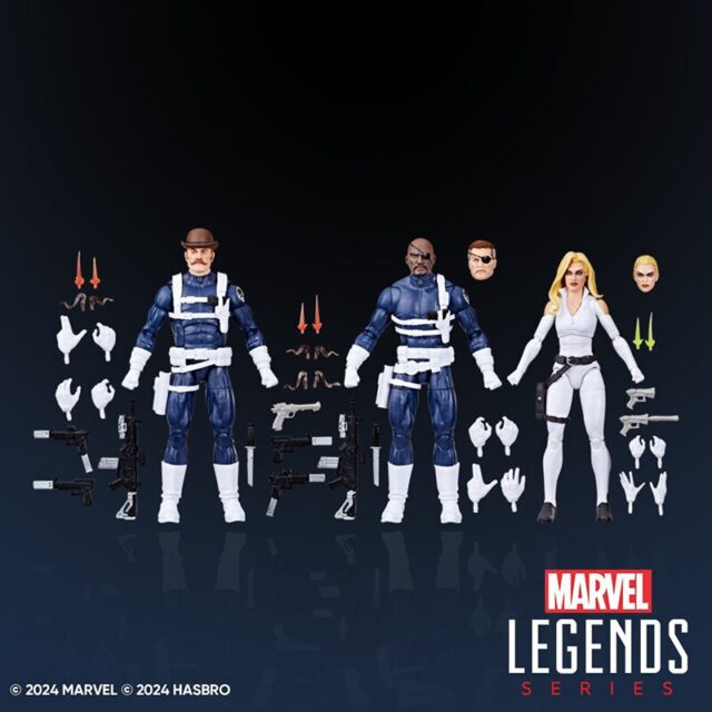 Figuras e acessórios Marvel Legends SHIELD com 3 pacotes