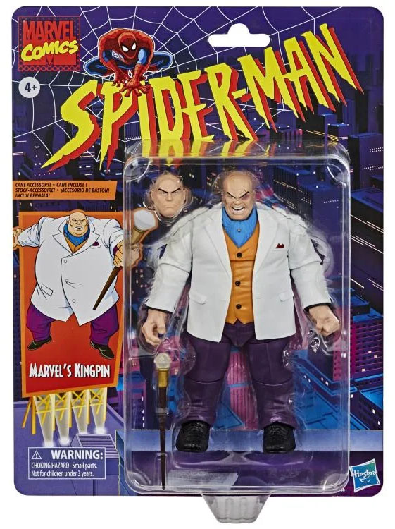 Spider-Man Retro Marvel Legends Kingpin Figure Packaged