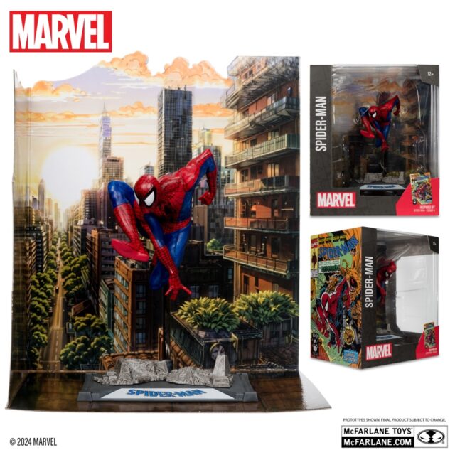 McFarlane Toys Marvel Spider-Man 1:10 Figure with Scene