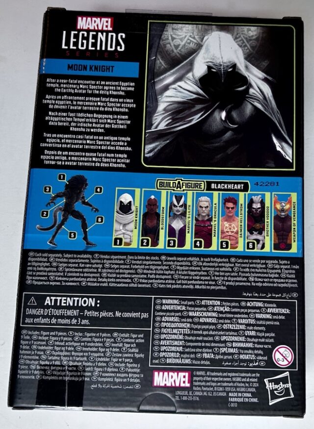 Box Back Marvel Legends Strange Tales Series Moon Knight Box Back