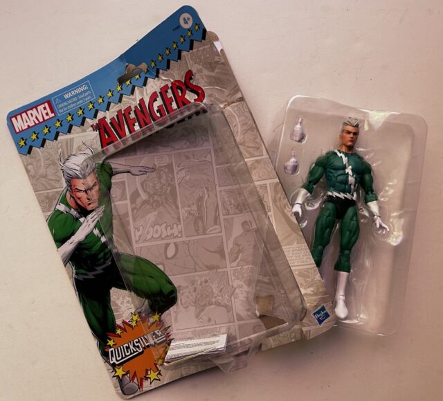 Unboxing Marvel Legends Retro Green Quicksilver Exclusive Figure