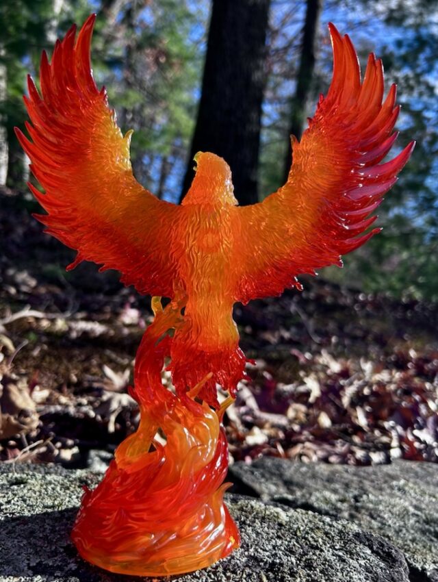 Back of Marvel Legends Phoenix Bird Figure Deluxe