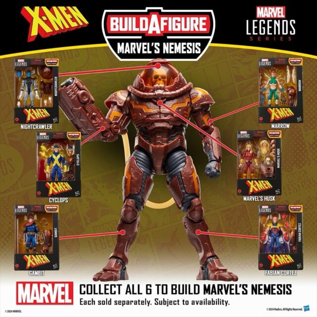 2025 X-Men Legends Nemesis Build-A-Figure Series Hasbro Action Figures