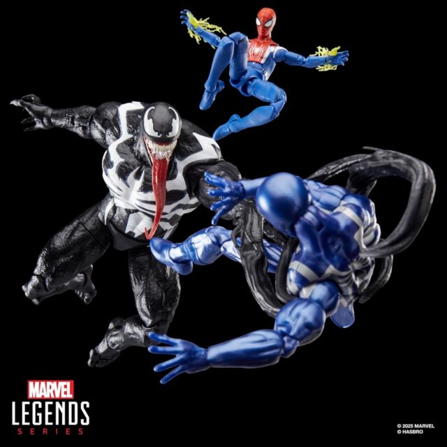 Hasbro Marvel Legends 2025 Venom Spider-Man 2 Action Figure Size Scale Photo with 6" Figures