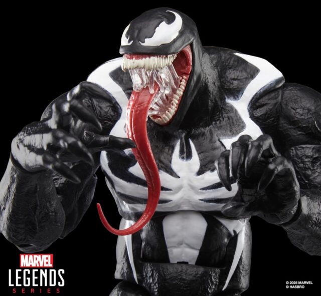 Close-Up of Venom GamerVerse Spider-Man 2 Figure with Spit in Mouth