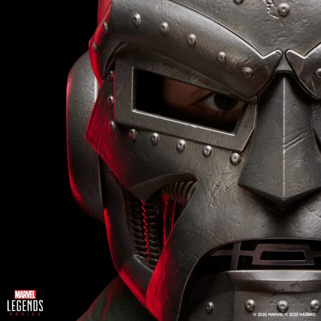 Close-Up of Eye Showing in Hasbro DOOM Marvel Legends Helmet Replica