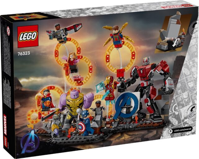 Box Back LEGO Avengers Engame Final Battle 76323 Set