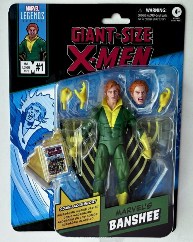 Marvel Legends 2025 Banshee Figure Packaged Green Yellow Costume Giant Size X-Men