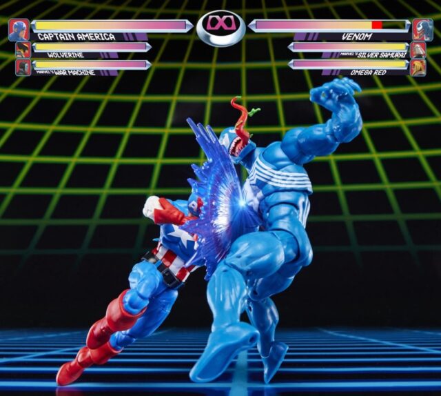 Marvel Legends Marvel vs Capcom Captain America Shield Tackles Venom Figure