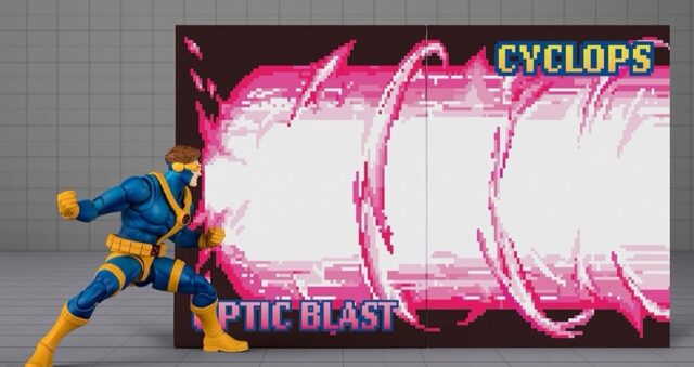 SH Figuarts Cyclops Figure with Super Optic Blast Hyper Combo Backdrop