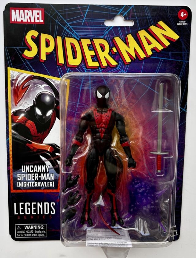 Hasbro Spider-Man Retro Marvel Legends Uncanny Nightcrawler Spider-Man Figure Packaged Carded