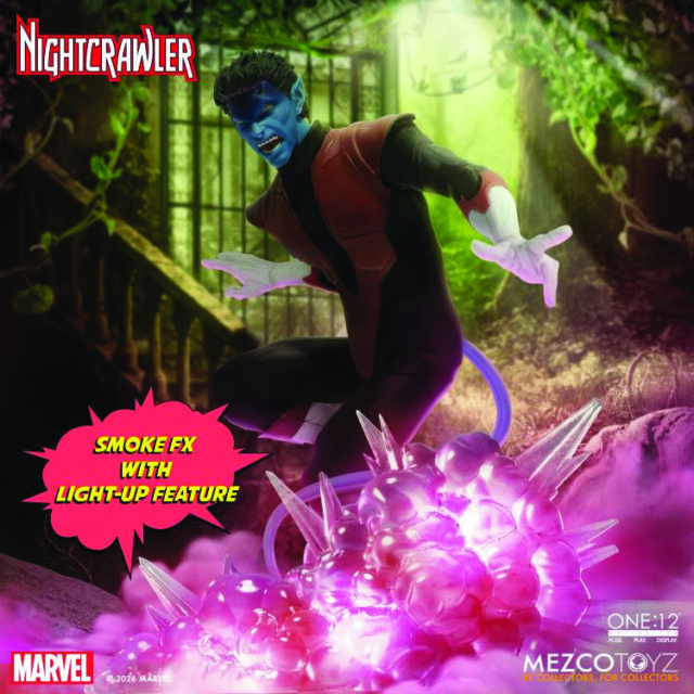 Smoke Effects Base for Mezco Toyz Nightcrawler Figure Light Up