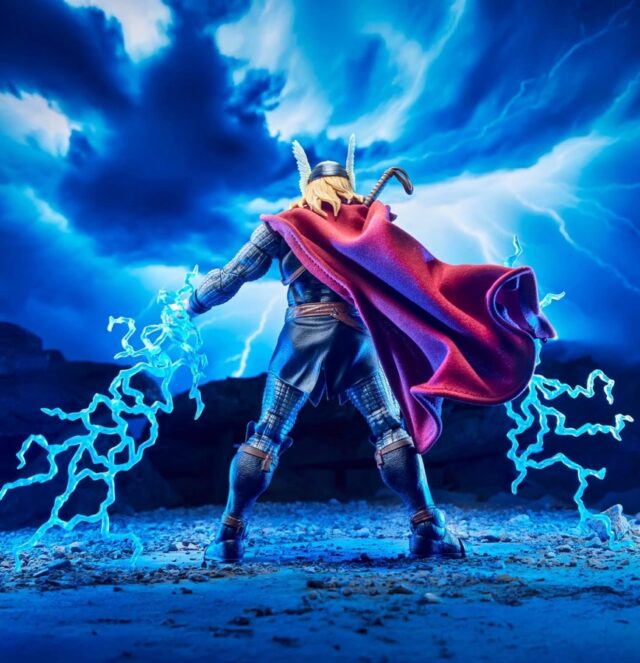 Wired Cape on Back of Marvel Legends Maximum Thor Action Figure Bendy Wired Cape