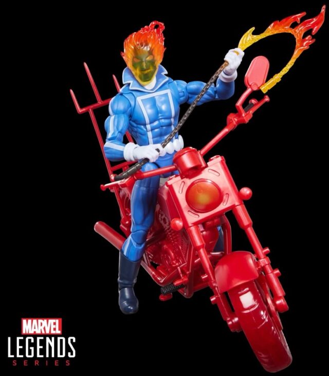 Classic Ghost Rider on Motorcycle Marvel Legends Hasbro Johnny Blaze Blue Costume