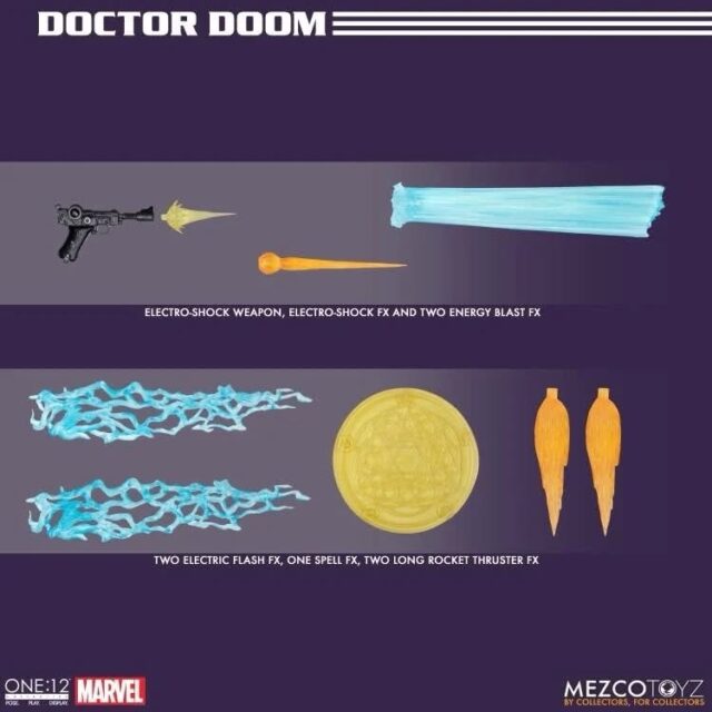 Effects Pieces for Mezco Toys Doctor Doom Action Figure