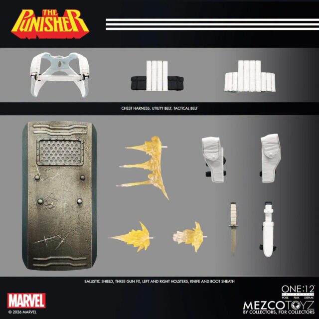 Accessories for 2026 Marvel ONE 12 Collective Punisher Classic Comics Figure