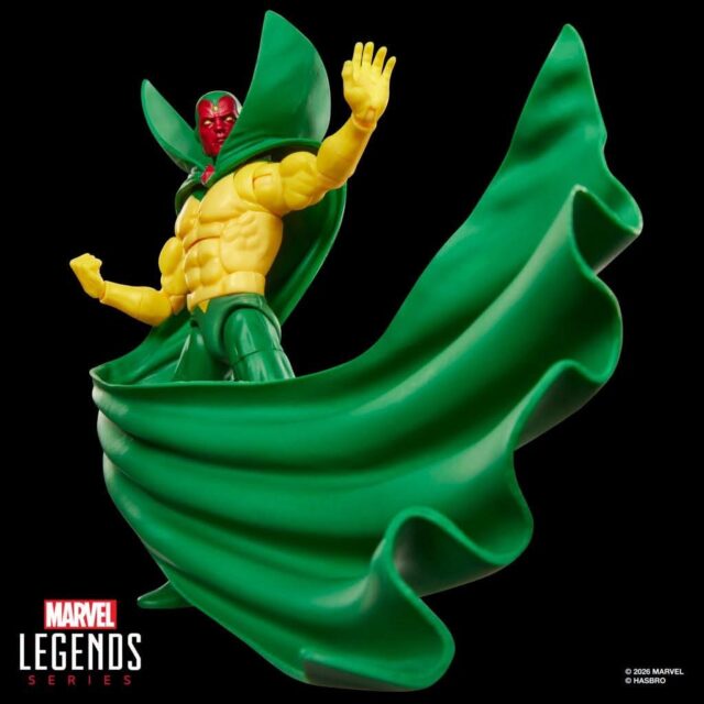 Marvel Legends Avengers The Crossing Vision 90s Figure with Giant Blowing Cape