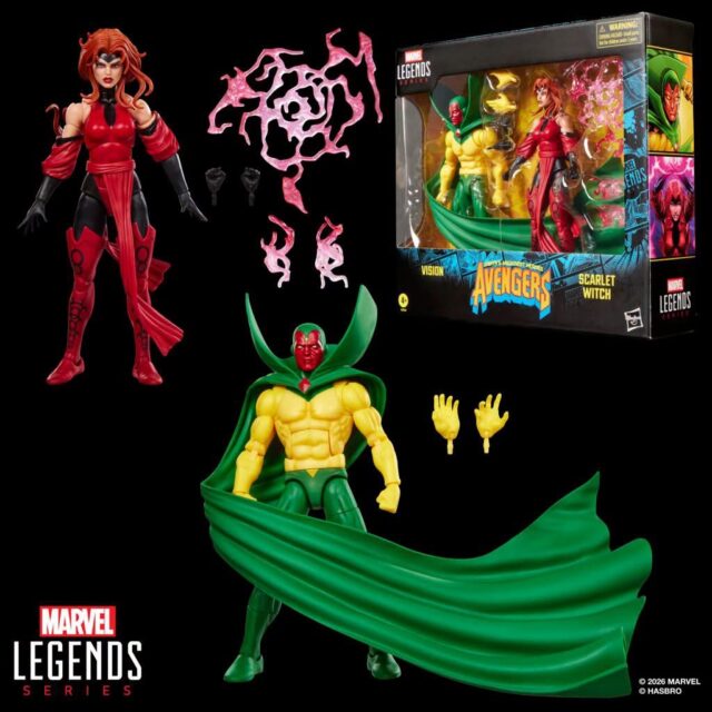 Vision and Scarlet Witch Marvel Legends 2026 Action Figures Two Pack