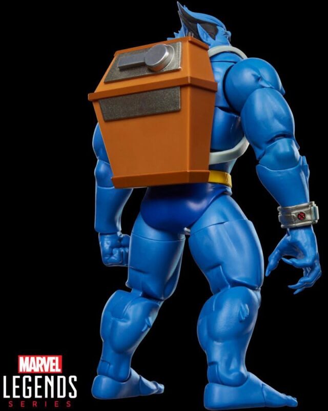 Back of Marvel Legends Beast X-Men 97 Figure with Backpack