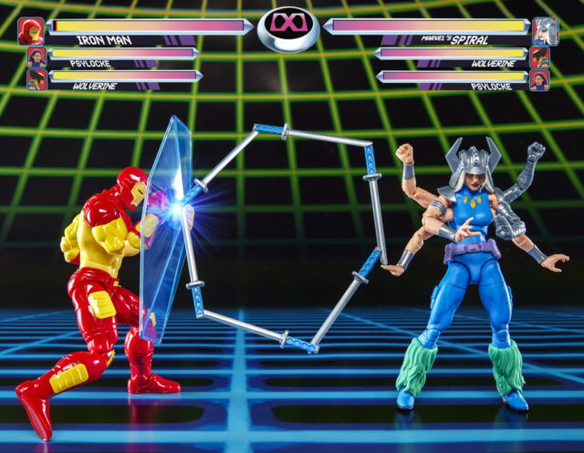 Marvel vs Capcom Marvel Legends Iron Man vs Spiral Hasbro Action Figures