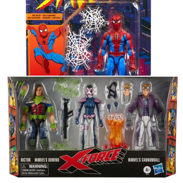 Marvel Legends Reissues X-Force 3-Pack Rictor Domino Cannonball Cel-Shaded Spider-Man