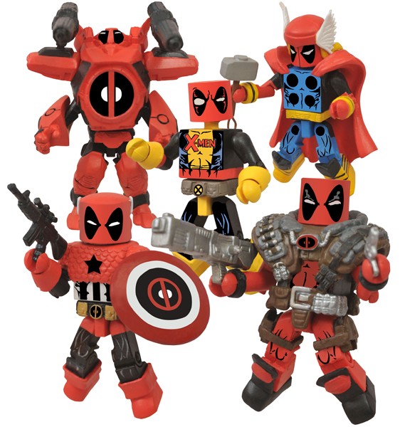 SDCC 2013 Exclusive Marvel Minimates Deadpools Assemble Set