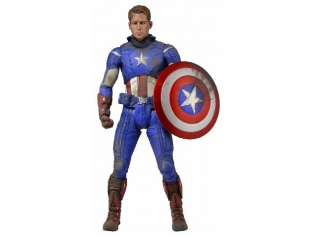 Avengers NECA Battle Damaged Captain America Quarter Scale Figure