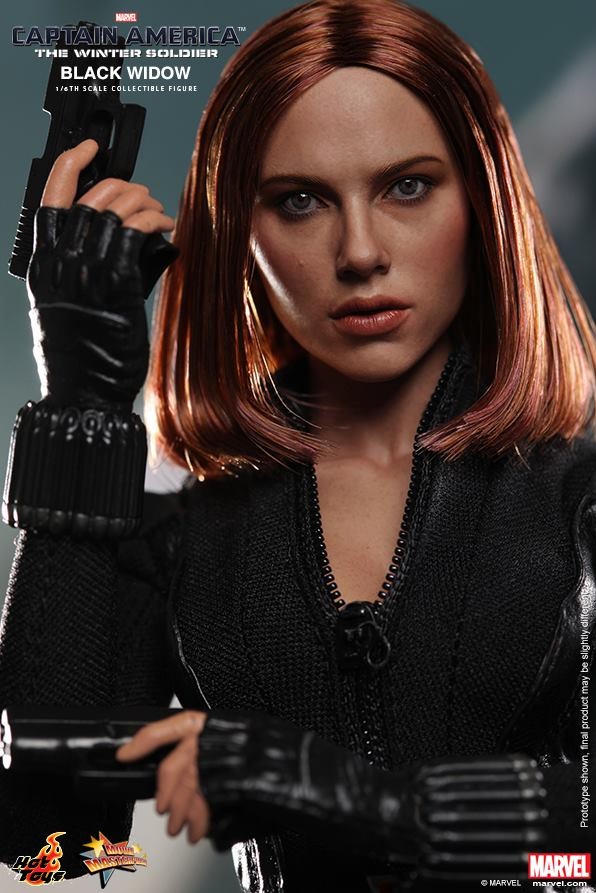 Captain America The Winter Soldier Hot Toys Black Widow Scarlett Johansson Head Close-Up
