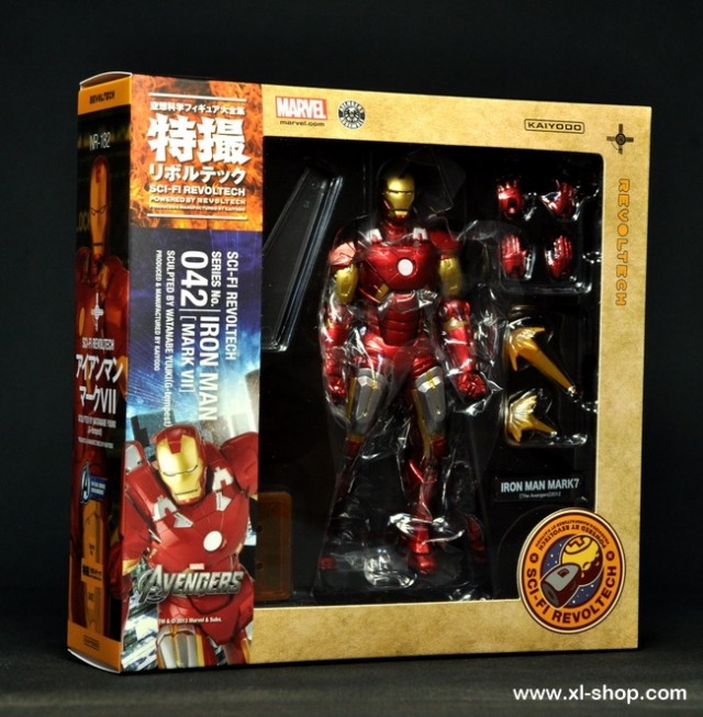 Sci-Fi Revoltech #42 Iron Man Mark VII Box Packaged