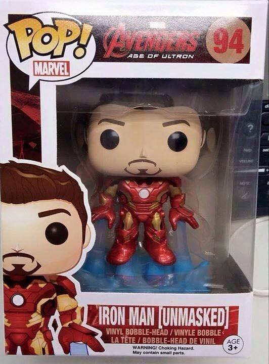 Funko Iron Man Unmasked POP Vinyls Tony Stark Age of Ultron