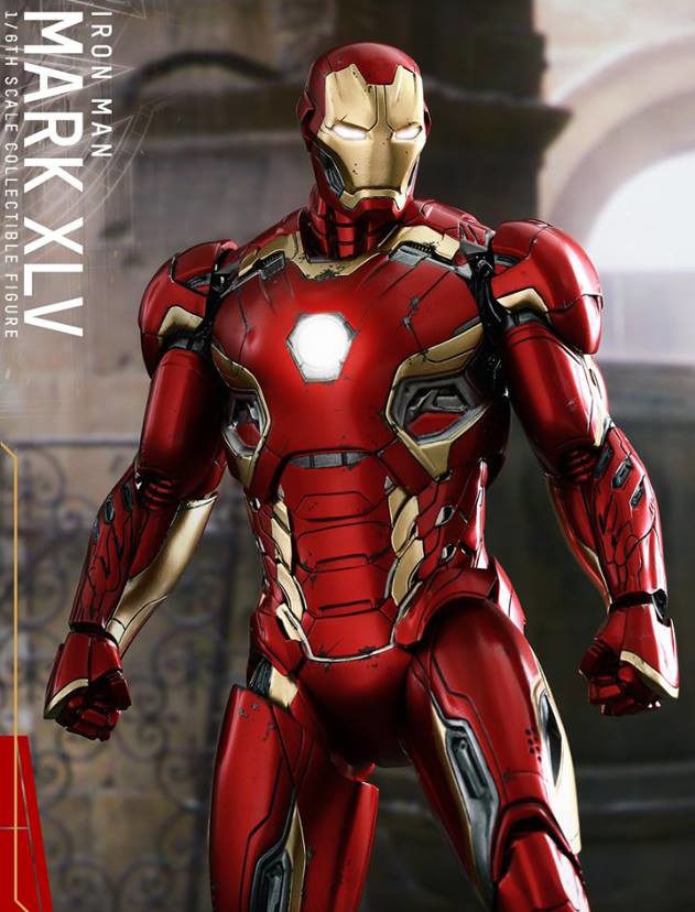 Mark XLV Iron Man Hot Toys Movie Masterpiece Series Figure