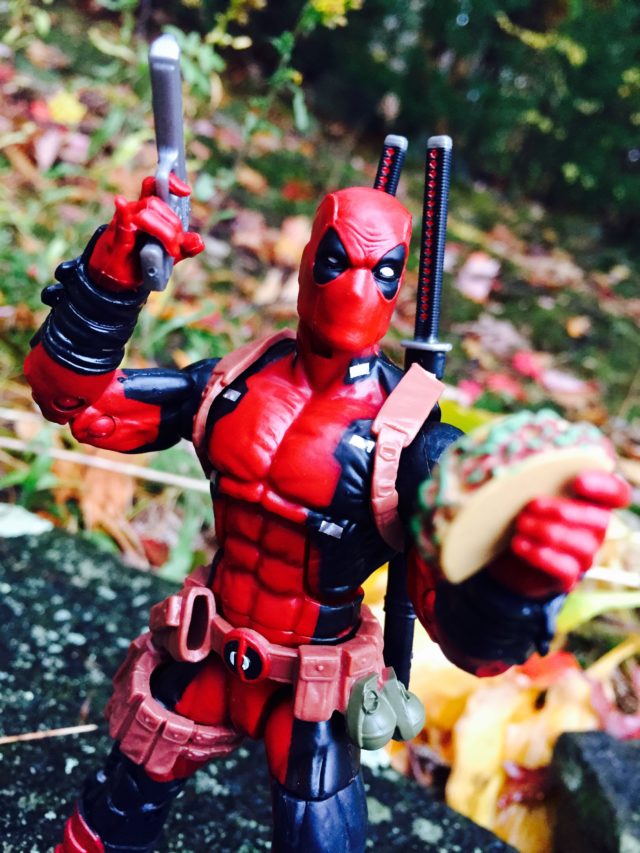 Deadpool Marvel Legends Figure Holding Taco