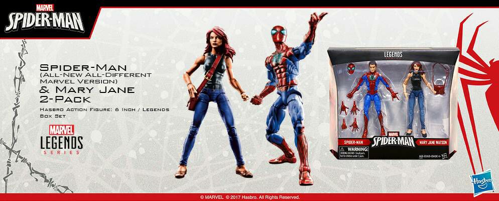 Marvel Legends Mary Jane & Spider-Man Set Packaged Photo! - Marvel Toy News