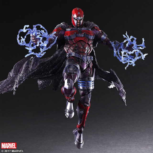 Magneto Play Arts Kai Variant Figure Flying with Energy Effects