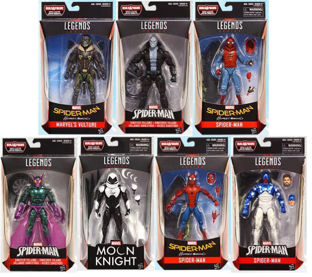Marvel Legends Spider-Man Homecoming Series Figures Packaged