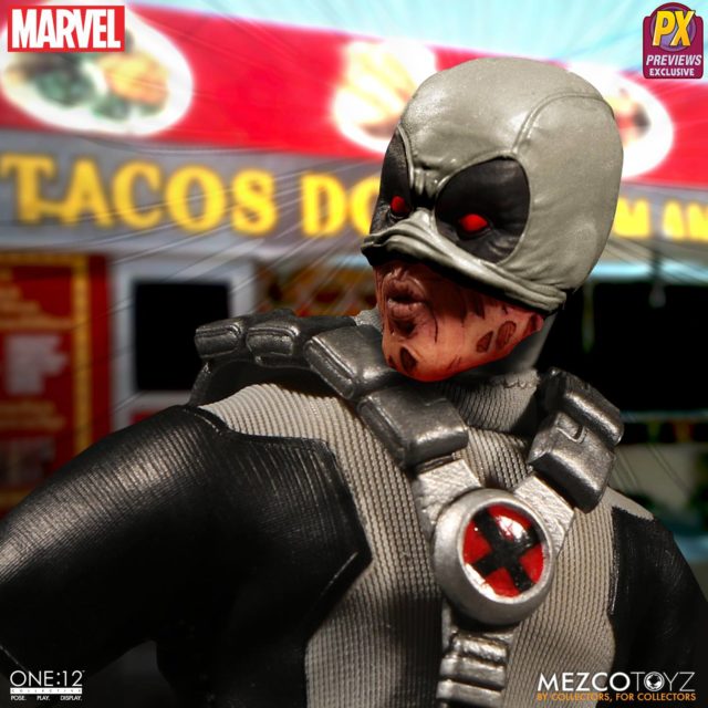 Mezco X-Force Deadpool Alternate Head with Mask Pulled Back