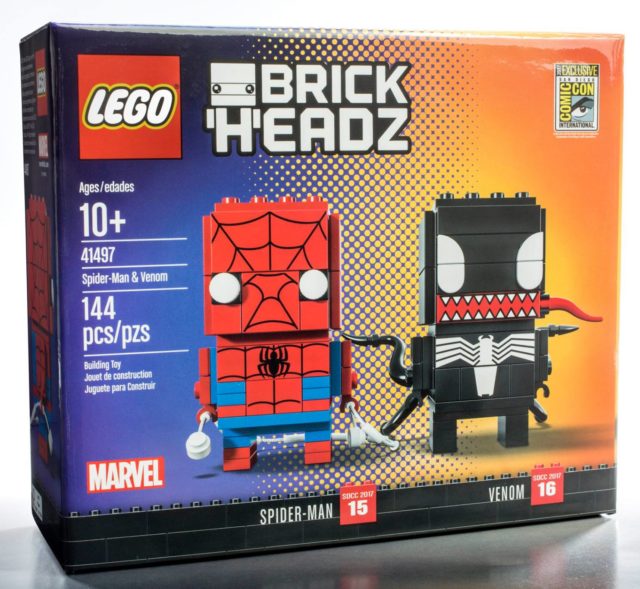 SDCC 2017 Exclusive LEGO BrickHeadz Spider-Man and Venom 41497 Set Box