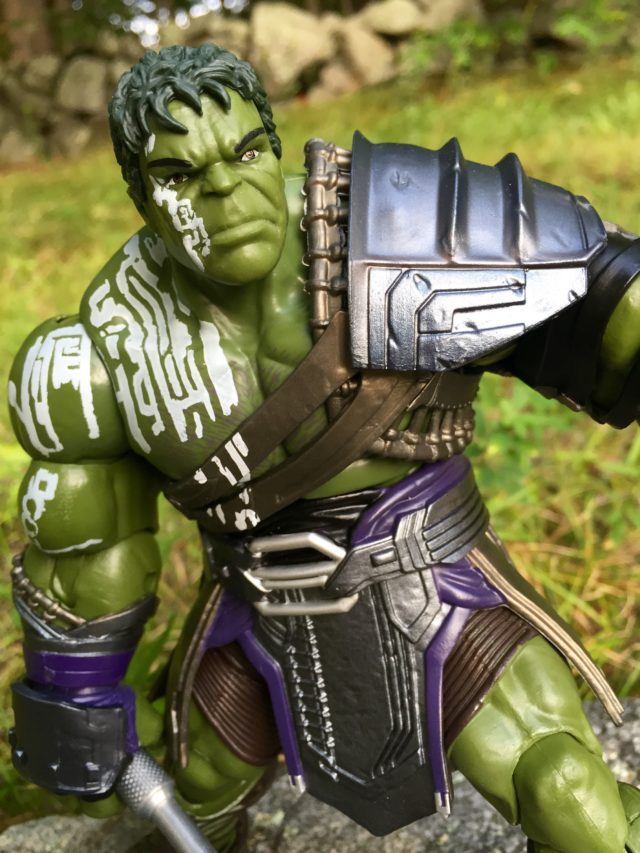 Close-Up of Marvel Legends Hulk Build-A-Figure Head Ragnarok