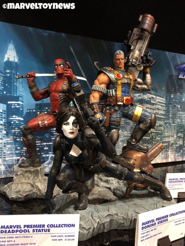 Marvel Premier Collection Cable Deadpool Domino Statues