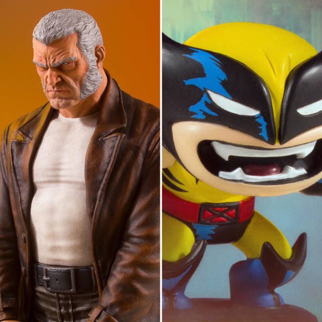 Gentle Giant Marvel Animated Wolveine & Collectors Gallery Old Man Logan Statues