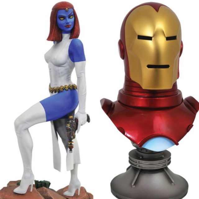 Marvel Premier Collection Mystique and Legends in 3D Iron Man Bust