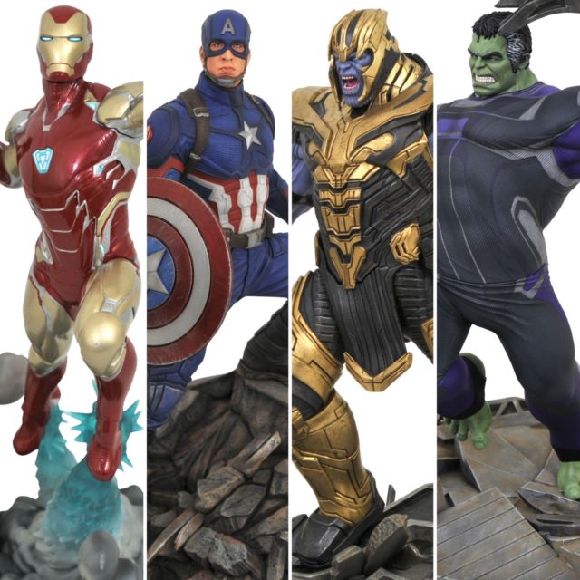 Diamond Select Toys Avengers Endgame Statues Thanos Iron Man Captain America Hulk