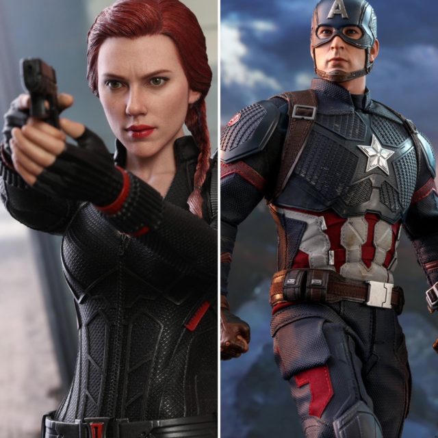Hot Toys Endgame Captain America and Black Widow Figures