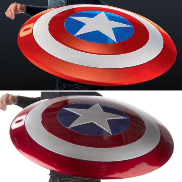 Comparison of Marvel Legends Comics and Movie Captain America Shields